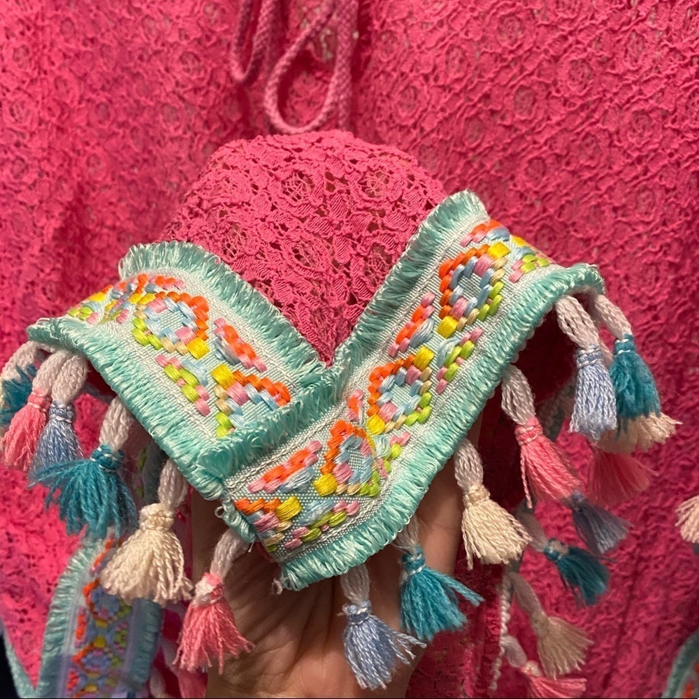 Velzera lace tasseled colorful kimono os - Picture 8 of 9